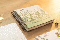 SIGEL Notizbuch mit Spirale Jolie® ca. DIN A5 punktkariert, lindgrün, hellgrau, rosa, orange Hardcover 240 Seiten, 1 St.