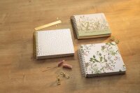 SIGEL Notizbuch mit Spirale Jolie® ca. DIN A5 punktkariert, lindgrün, hellgrau, rosa, orange Hardcover 240 Seiten, 1 St.