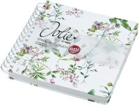 SIGEL Notizbuch mit Spirale Jolie® ca. DIN A5 blanko, grün, violett, weiß, pink Hardcover 240 Seiten, 1 St.