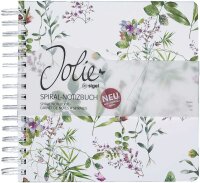 SIGEL Notizbuch mit Spirale Jolie® ca. DIN A5 blanko, grün, violett, weiß, pink Hardcover 240 Seiten, 1 St.