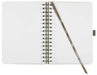 SIGEL Notizbuch mit Spirale Jolie® ca. DIN A5 blanko, braun, grün, rosa Hardcover 240 Seiten, 1 St.