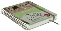 SIGEL Notizbuch mit Spirale Jolie® ca. DIN A5 blanko, braun, grün, rosa Hardcover 240 Seiten, 1 St.