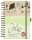 SIGEL Notizbuch mit Spirale Jolie® ca. DIN A5 blanko, braun, grün, rosa Hardcover 240 Seiten, 1 St.