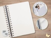 SIGEL Notizbuch mit Spirale Jolie® ca. DIN A5 punktkariert, blau/gold Hardcover 240 Seiten, 1 St.
