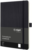 SIGEL Notizbuch Conceptum ca. DIN A5 blanko, schwarz...