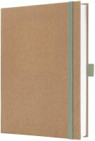 SIGEL Notizbuch  Jolie® ca. DIN A5 blanko, braun, mintgrün Hardcover 192 Seiten, 1 St.