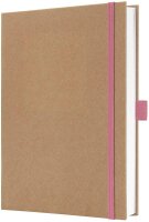 SIGEL Notizbuch  Jolie® ca. DIN A5 blanko, braun, rosa Hardcover 192 Seiten, 1 St.
