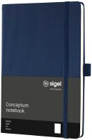 SIGEL Notizbuch Conceptum ca. DIN A5 blanko, dunkelblau Hardcover 194 Seiten, 1 St.
