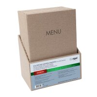 SIGEL Speisekarten-Mappen DIN A4, 2 Hüllen beige, 10...