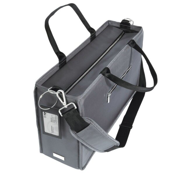 SIGEL Laptoptasche Hot Desking Bag Premium Recycling-PET dunkelgrau BA413 bis 44,0 cm (17,3 Zoll)