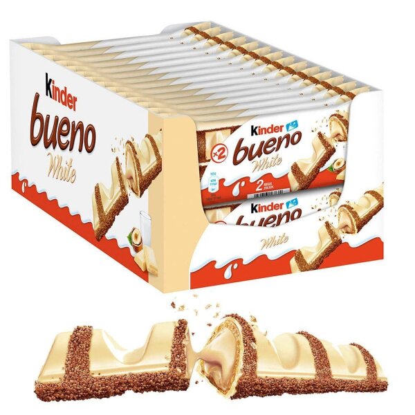 kinder bueno white Schokoriegel 30x 2 Riegel  ( 3201 )