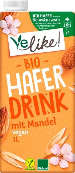 Velike! Mandel Bio-Haferdrink 12x 1,0 l