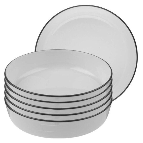 ID Fine Schalen Modest Black Stolt grau Ø 21,0 cm, 6 St.  ( 19001-162021 )