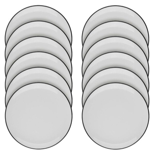 ID Fine Teller Modest Black Lona grau Ø 27,0 cm, 12 St.  ( 19001-111027 )