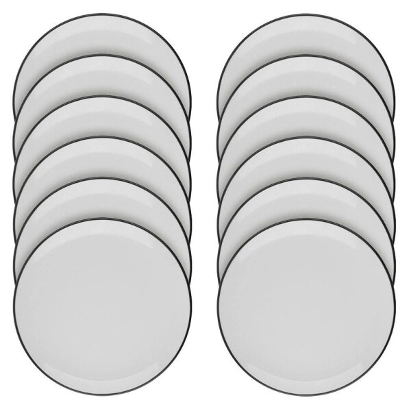 ID Fine Teller Modest Black Lona grau Ø 23,0 cm, 12 St.  ( 19001-111023 )