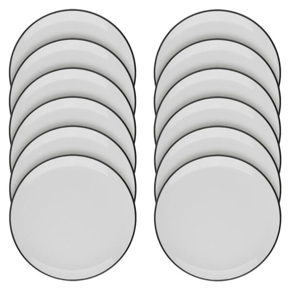 ID Fine Teller Modest Black Lona grau Ø 19,0 cm, 12 St.  ( 19001-111019 )