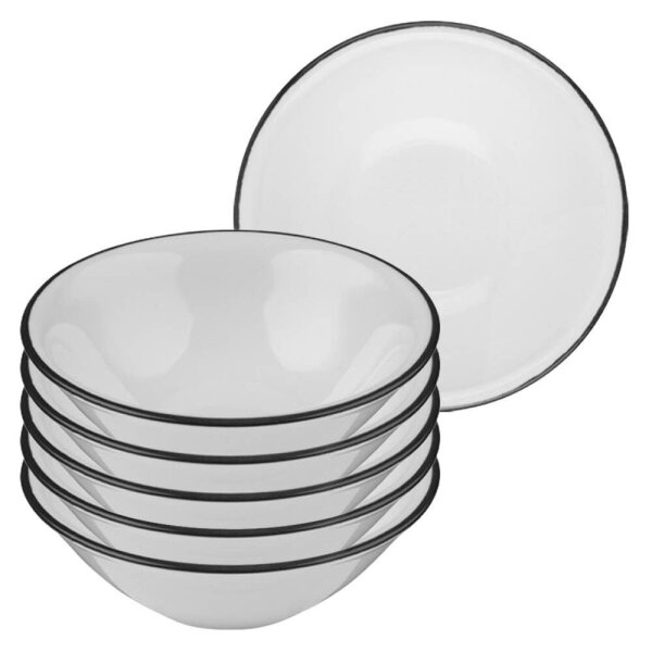 ID Fine Schalen Modest Black Lona grau Ø 18,0 cm, 6 St.  ( 19001-112018 )
