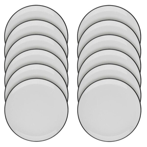 ID Fine Teller Modest Black Lona grau Ø 21,0 cm, 12 St.  ( 19001-111021 )
