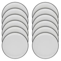 ID Fine Teller Modest Black Lona grau Ø 21,0 cm, 12 St.  ( 19001-111021 )