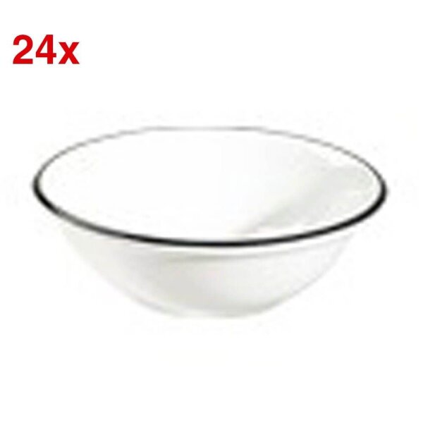 ID Fine Schalen Modest Black Lona weiß Ø 8,0 cm, 24 St.  ( 19001-112008 )