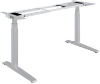 AKTION: Fellowes Levado elektrisch höhenverstellbarer Schreibtisch weiß rechteckig, C-Fuß-Gestell silber 160,0 x 80,0 cm mit 60 Euro CashBack