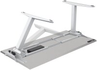 AKTION: Fellowes Levado elektrisch höhenverstellbarer Schreibtisch grau rechteckig, C-Fuß-Gestell weiß 180,0 x 80,0 cm mit 60 Euro CashBack