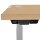 AKTION: Fellowes Levado elektrisch höhenverstellbarer Schreibtisch ahorn rechteckig, C-Fuß-Gestell silber 180,0 x 80,0 cm mit 60 Euro CashBack