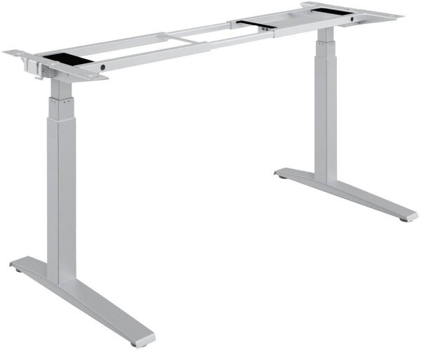 AKTION: Fellowes Levado elektrisch höhenverstellbares Schreibtischgestell silber ohne Tischplatte, C-Fuß-Gestell silber 120,0 - 180,0 x 80,0 cm mit 50 Euro CashBack