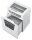 LEITZ IQ Office Aktenvernichter mit Partikelschnitt P-5, 2 x 15 mm, bis 10 Blatt, weiß