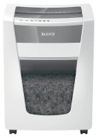 LEITZ IQ Office Pro Aktenvernichter mit Partikelschnitt P-5, 2 x 15 mm, bis 15 Blatt, weiß