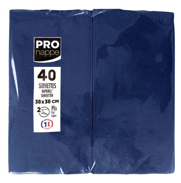PROnappe Servietten marineblau 2-lagig 38,0 x 38,0 cm, 40 St.