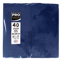 PROnappe Servietten marineblau 2-lagig 38,0 x 38,0 cm, 40...