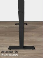 LMG elektrisch höhenverstellbares Schreibtischgestell schwarz ohne Tischplatte, T-Fuß-Gestell schwarz 130,0 - 160,0 x 57,0 cm