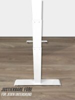 LMG elektrisch höhenverstellbares Schreibtischgestell weiß ohne Tischplatte, T-Fuß-Gestell weiß 130,0 - 160,0 x 57,0 cm