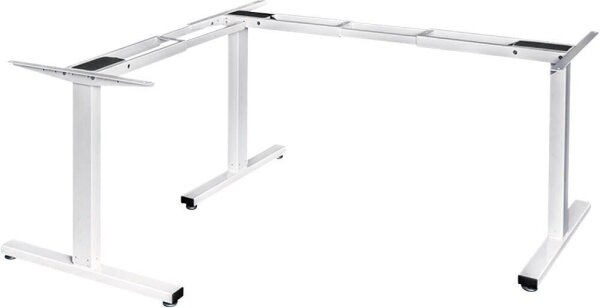 LMG elektrisch höhenverstellbares Schreibtischgestell weiß ohne Tischplatte, T-Fuß-Gestell weiß 100,0 - 180,0 x 57,5/69,8 cm