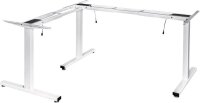 LMG elektrisch höhenverstellbares Schreibtischgestell weiß ohne Tischplatte, T-Fuß-Gestell weiß 100,0 - 180,0 x 57,5/69,8 cm