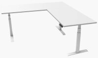 LMG elektrisch höhenverstellbares Schreibtischgestell weiß ohne Tischplatte, T-Fuß-Gestell weiß 100,0 - 180,0 x 57,5/69,8 cm