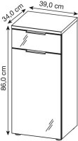GERMANIA Badschrank PESCARA weiß, navarra-eiche...