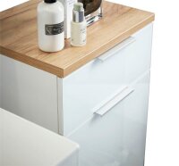 GERMANIA Badschrank PESCARA weiß, navarra-eiche 39,0 x 34,0 x 86,0 cm