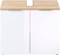 GERMANIA Waschbeckenunterschrank PESCARA weiß, navarra-eiche 70,0 x 34,0 x 58,0 cm