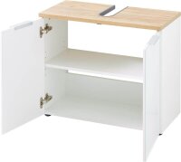 GERMANIA Waschbeckenunterschrank PESCARA weiß, navarra-eiche 70,0 x 34,0 x 58,0 cm