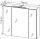GERMANIA Spiegelschrank PESCARA 2754-84 weiß 76,0 x 23,0 x 71,0 cm  ( 2754-84 )