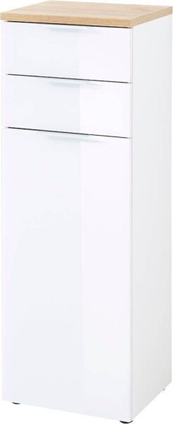 GERMANIA Badschrank PESCARA weiß, navarra-eiche 39,0 x 34,0 x 112,0 cm