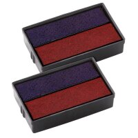 COLOP Ersatzstempelkissen E/10/2 blau/rot 2,9 x 1,8 cm, 2...