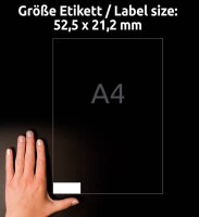 AVERY Zweckform Etiketten 3668 weiß 52,5 x 21,2 mm, 100 Blatt