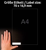 AVERY Zweckform Etiketten 3420 weiß 70,0 x 16,9 mm, 100 Blatt