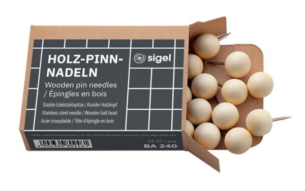 SIGEL Pinnnadeln braun, 25 St.