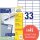 AVERY Zweckform Etiketten 3421 weiß 70,0 x 25,4 mm, 100 Blatt