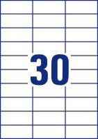 AVERY Zweckform Etiketten 3489 weiß 70,0 x 29,7 mm, 100 Blatt