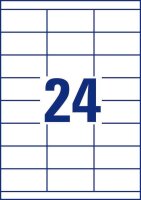 AVERY Zweckform Etiketten 3664 weiß 70,0 x 33,8 mm, 100 Blatt